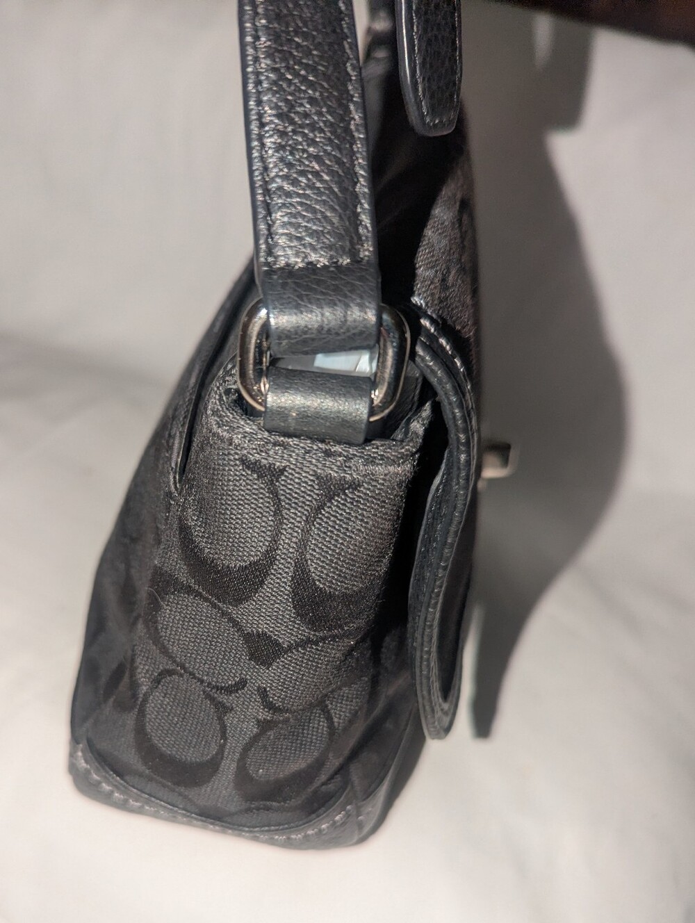 Coach Park Black Signature Canvas Turn-Lock Crossbody - Picture 5 of 12